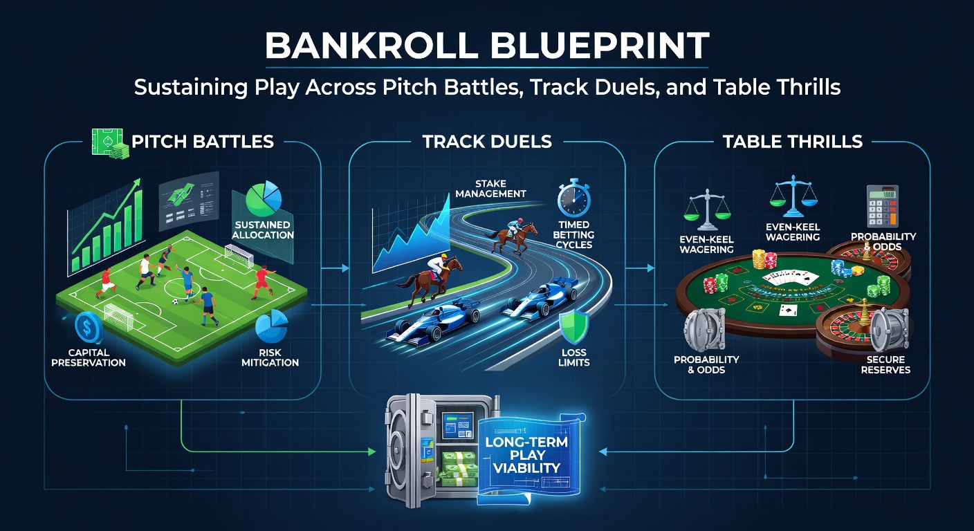 Close-up of a bankroll calculator on a mobile screen amid icons for football, racing, and casino bets, illustrating cross-game management tools