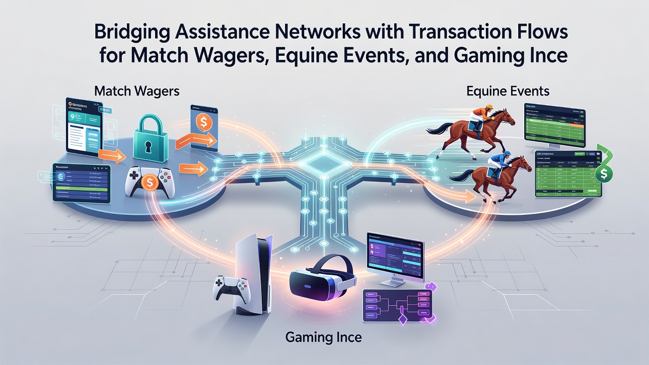 Flowchart diagram illustrating payment and support integration for horse racing and casino mobile bets