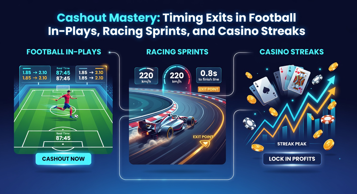 Close-up of horse racing sprint finish with overlaid cash-out interface showing escalating profit options
