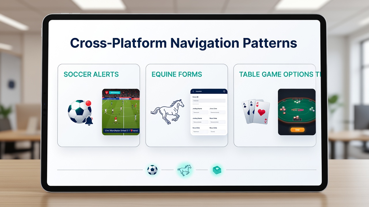Mobile screen demonstrating linked navigation between alerts, forms, and casino options