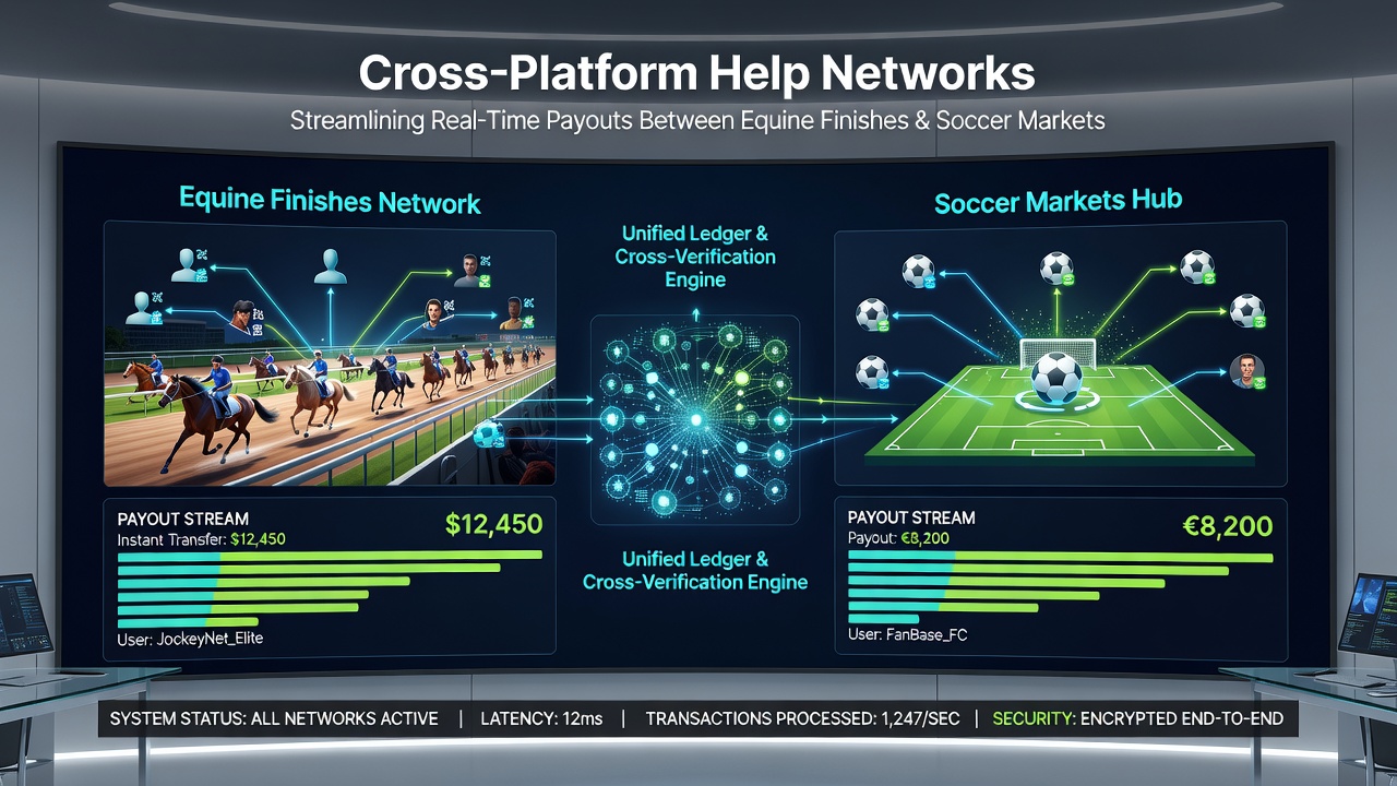 Mobile device displaying synchronized payouts across horse racing, soccer, and casino platforms