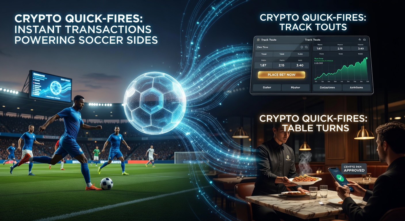 Digital crypto transactions fueling fast-paced soccer bets, horse racing wagers, and casino spins on glowing screens