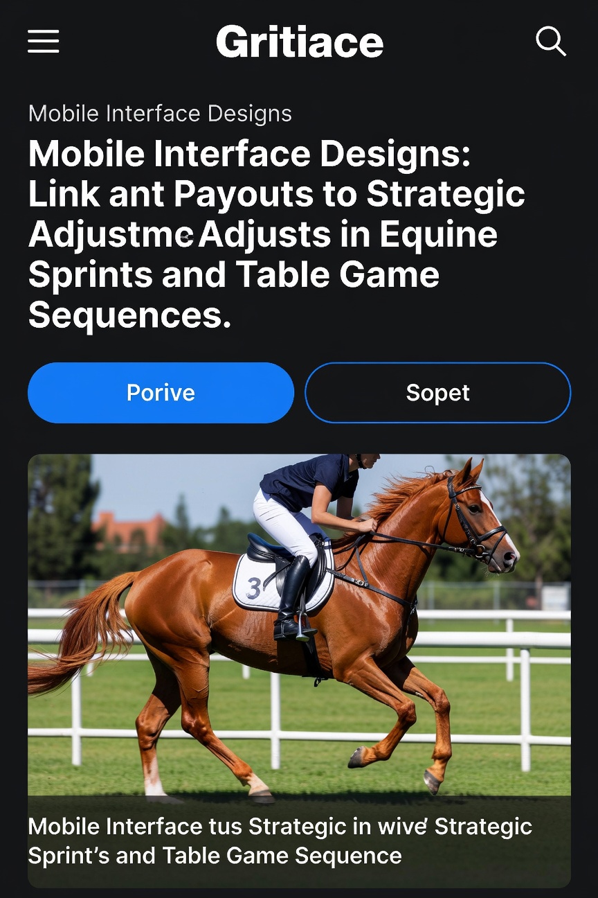 Mobile betting interface showing instant payout options alongside live horse race tracking and table game controls