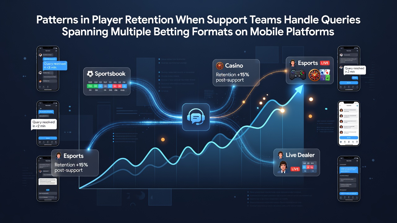 Mobile betting support interface showing queries across sports, racing, and casino formats