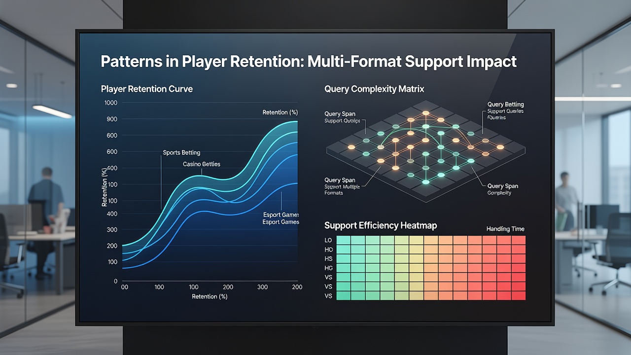 Support team dashboard displaying multi-format betting query resolution metrics