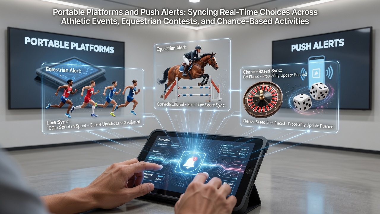 Mobile betting interface showing live updates across sports, horse racing, and casino games on a portable device