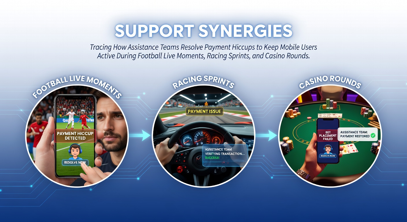 Mobile betting support team assisting users with payment resolutions during live events